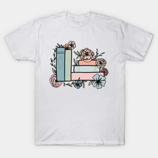 Books and Flowers T-Shirt